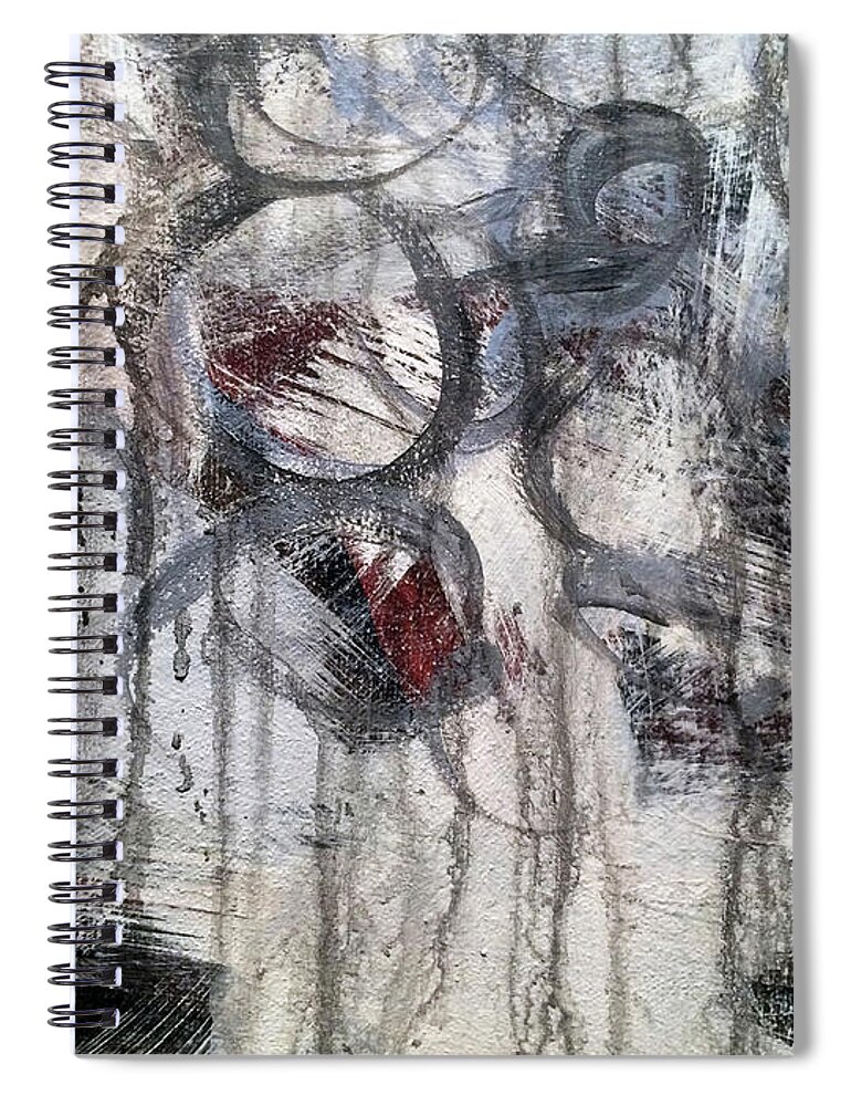 Earthy Spiral Notebook featuring the painting A3 by Lance Headlee