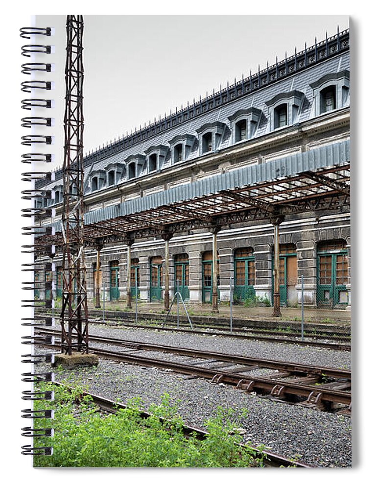 Canfranc Spiral Notebook featuring the photograph Abandoned Canfranc international railway station by RicardMN Photography