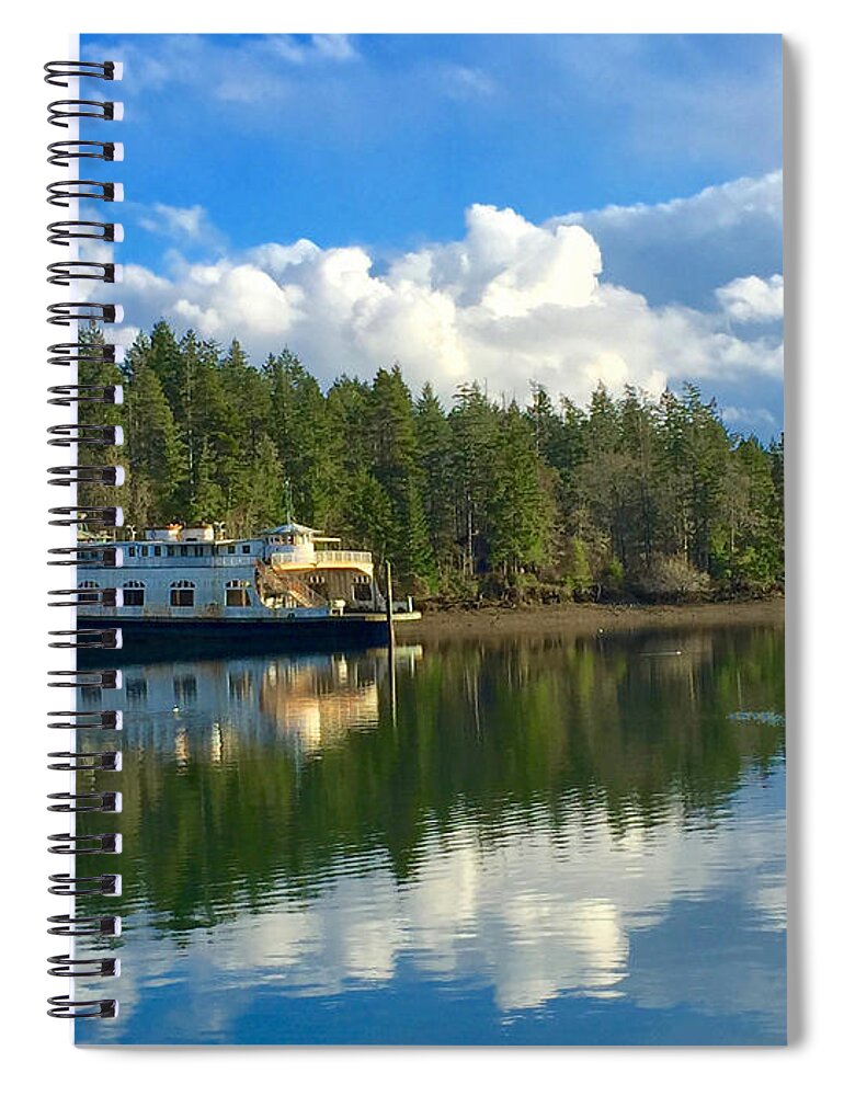 Photography Spiral Notebook featuring the photograph Abandoned Ferry by Sean Griffin