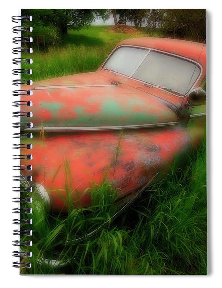 Car Spiral Notebook featuring the photograph Abandoned in the Palouse by Bob Cournoyer