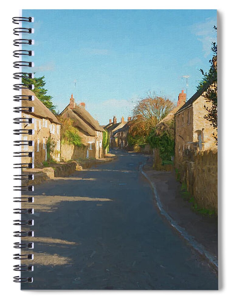 Abbotsbury Spiral Notebook featuring the digital art Abbotsbury Village by Roy Pedersen