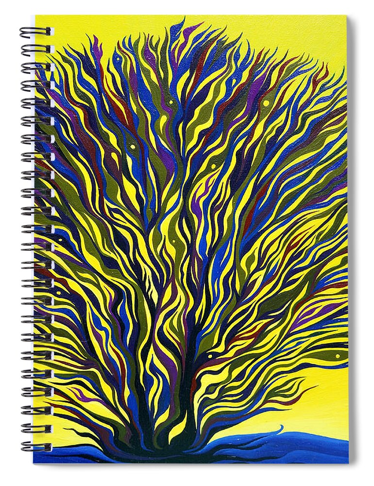 Shrub Spiral Notebook featuring the painting About to Sprout by Amy Ferrari