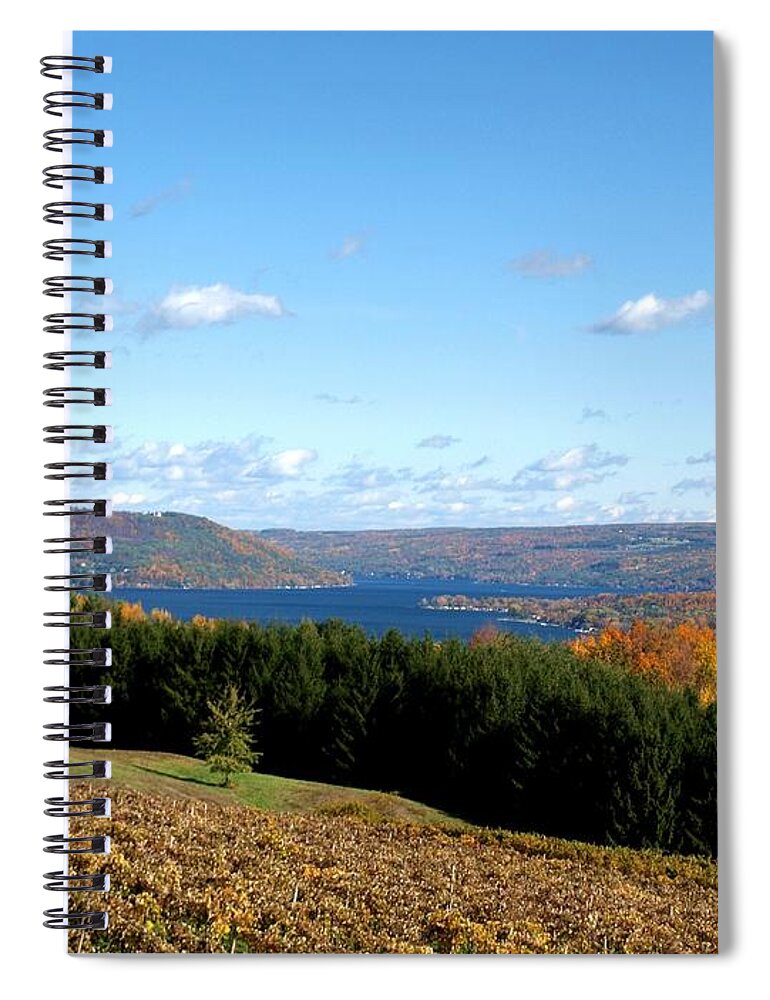 Keuka Lake Spiral Notebook featuring the photograph Above the Vines by Joshua House