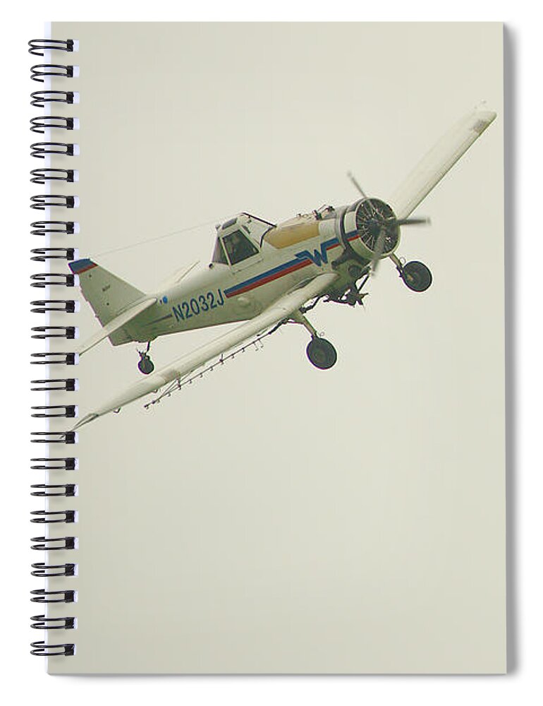 Airplane Spiral Notebook featuring the photograph Above Worthington by Troy Stapek
