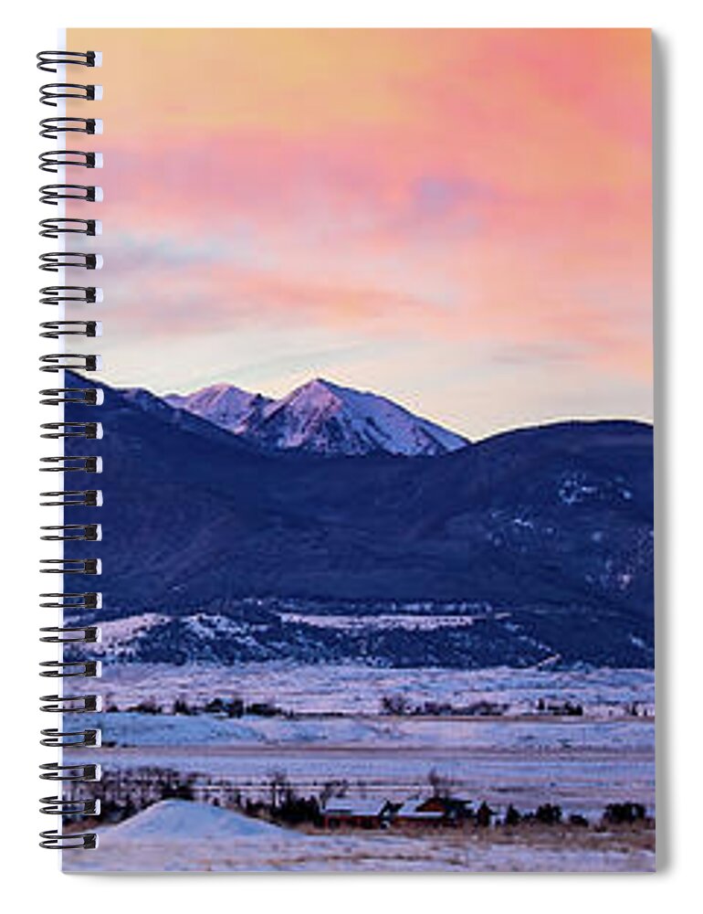 Absarokee Spiral Notebook featuring the photograph Absarokee Range by Todd Klassy