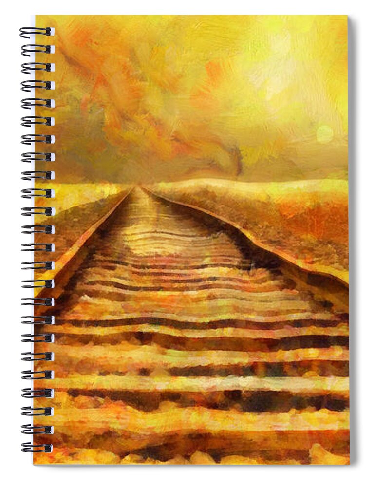 Absences Spiral Notebook featuring the painting Absences by George Rossidis