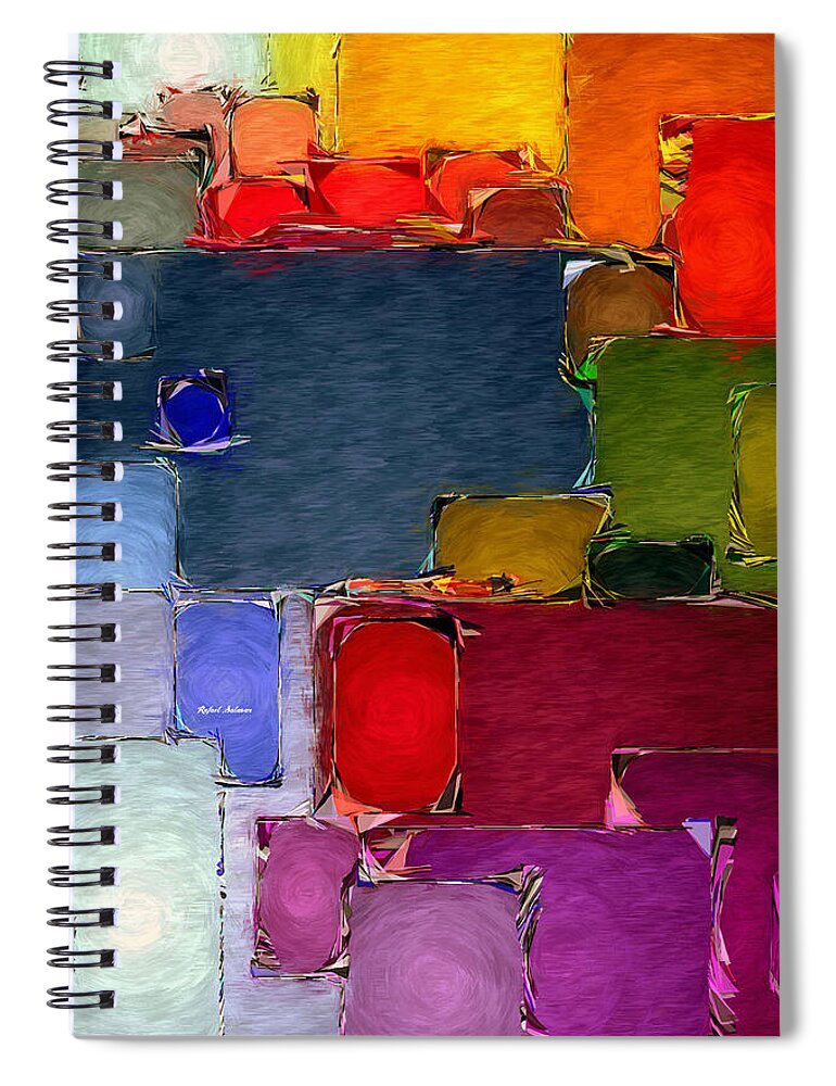 Rafael Salazar Spiral Notebook featuring the digital art Abstract 005 by Rafael Salazar