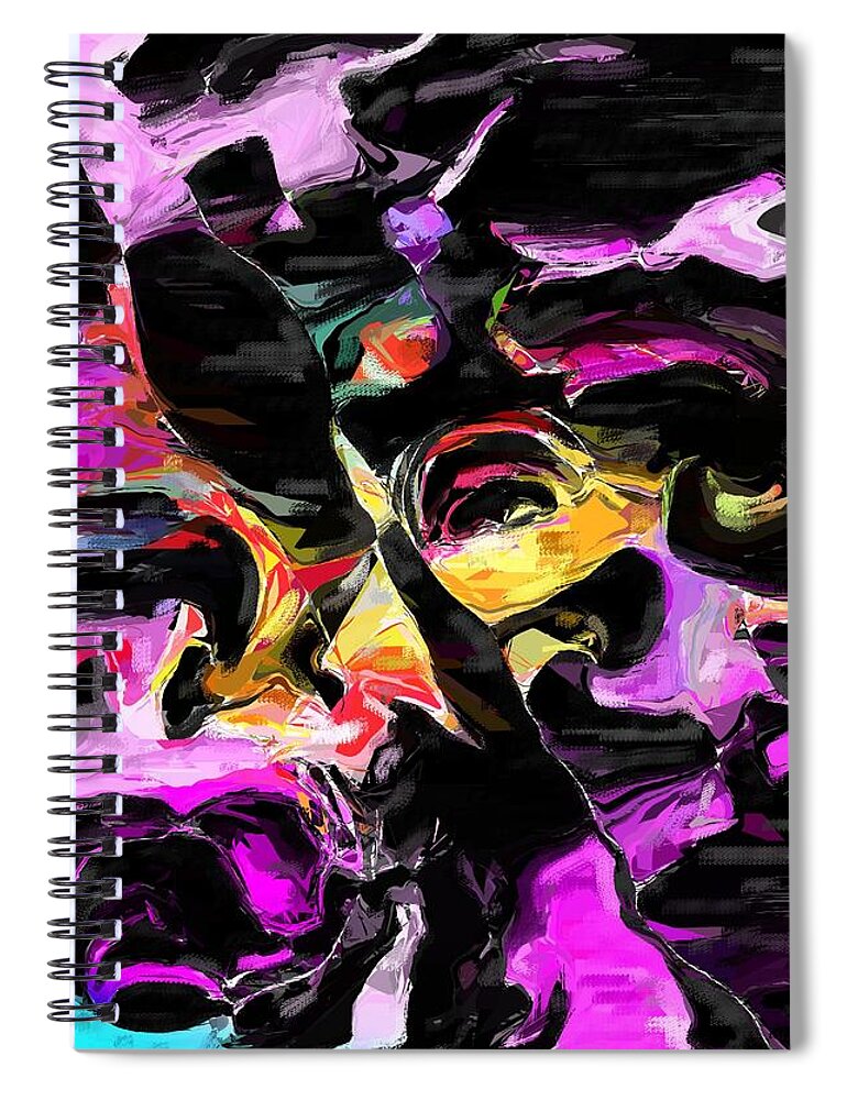 Fine Art Spiral Notebook featuring the digital art Abstract 011715 by David Lane