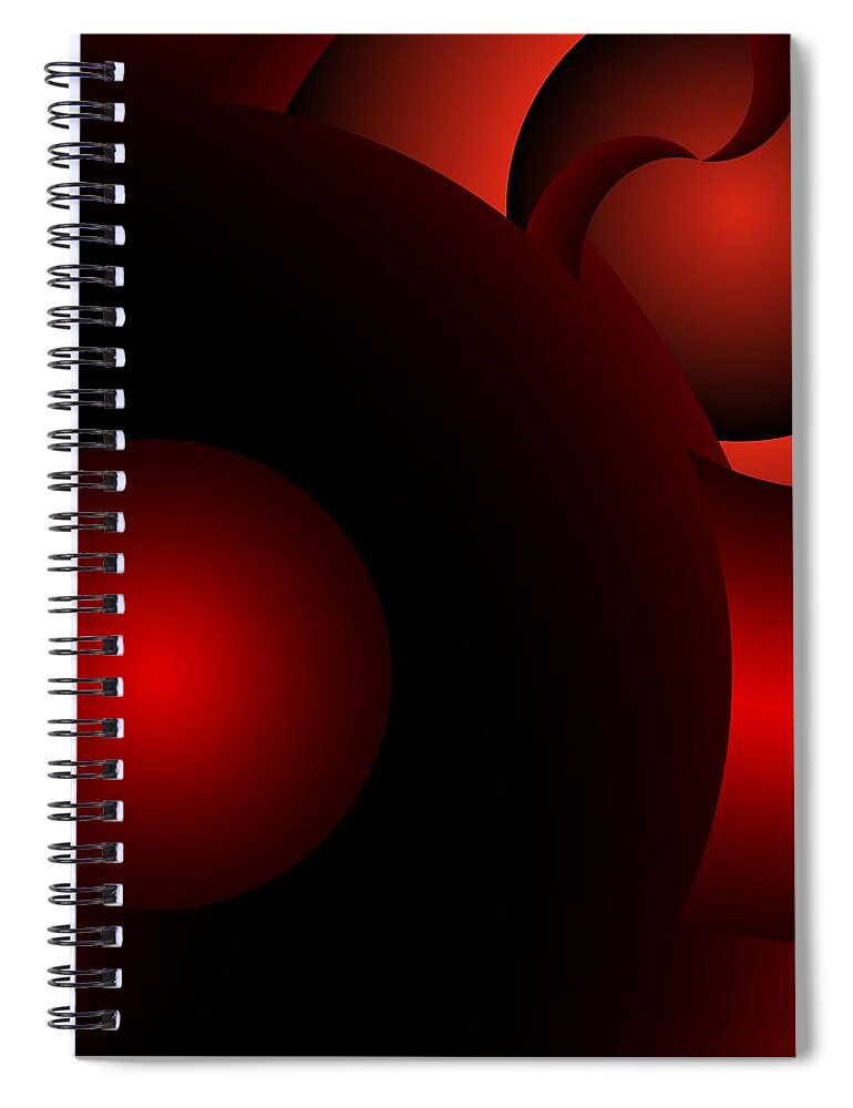 Abstract Spiral Notebook featuring the digital art Abstract 072110 by David Lane
