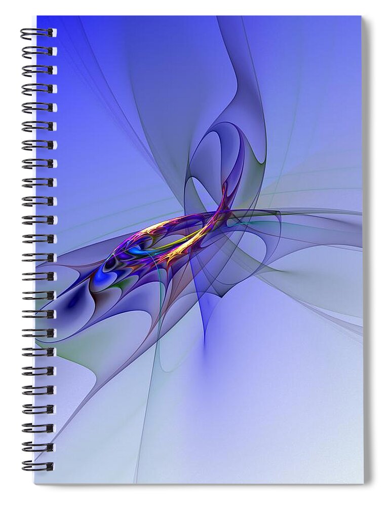 Fine Art Digital Art Spiral Notebook featuring the digital art Abstract 110210 by David Lane
