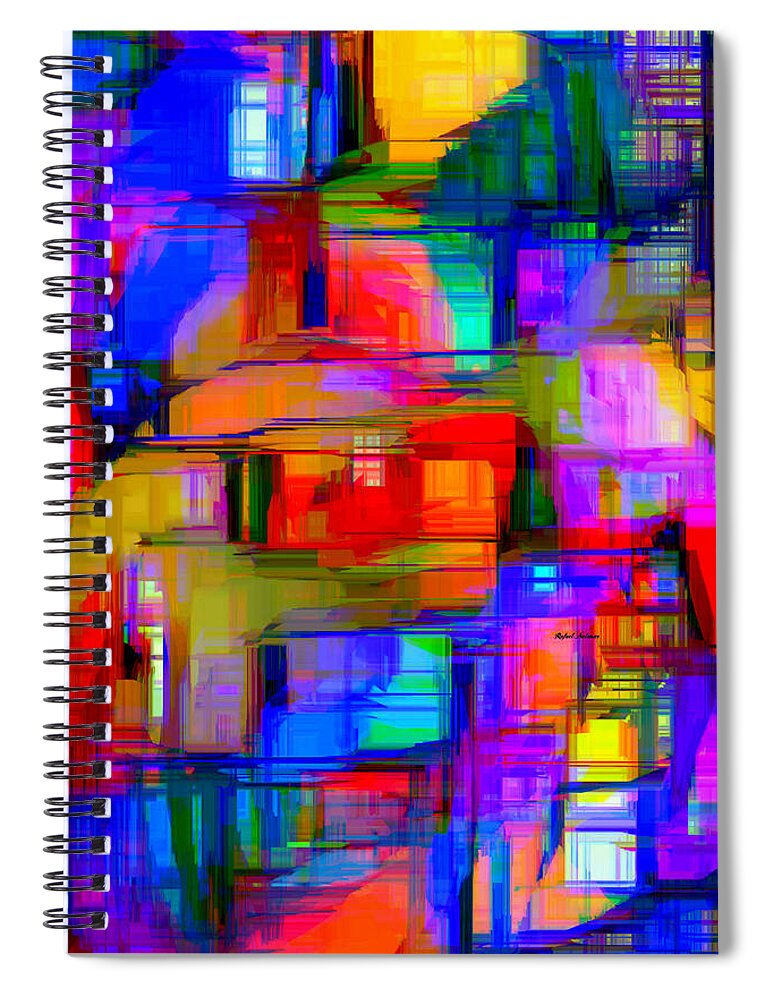 Rafael Salazar Spiral Notebook featuring the digital art Abstract 1293 by Rafael Salazar
