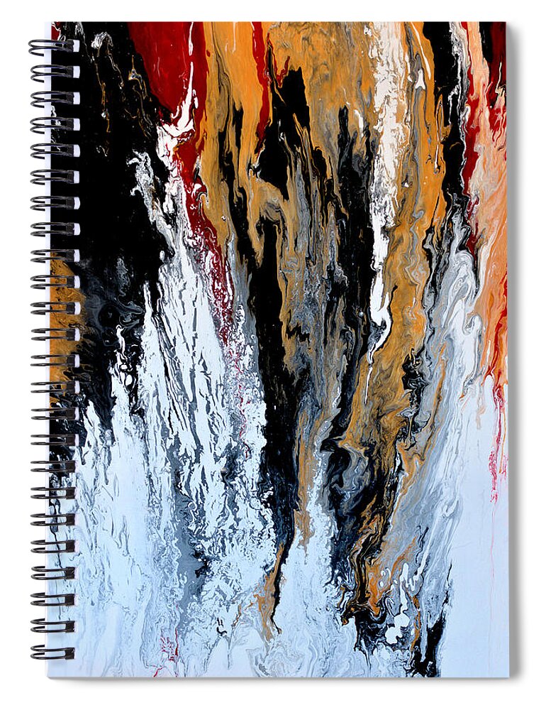 Abstract Spiral Notebook featuring the painting Parapet by Michelle Joseph-Long