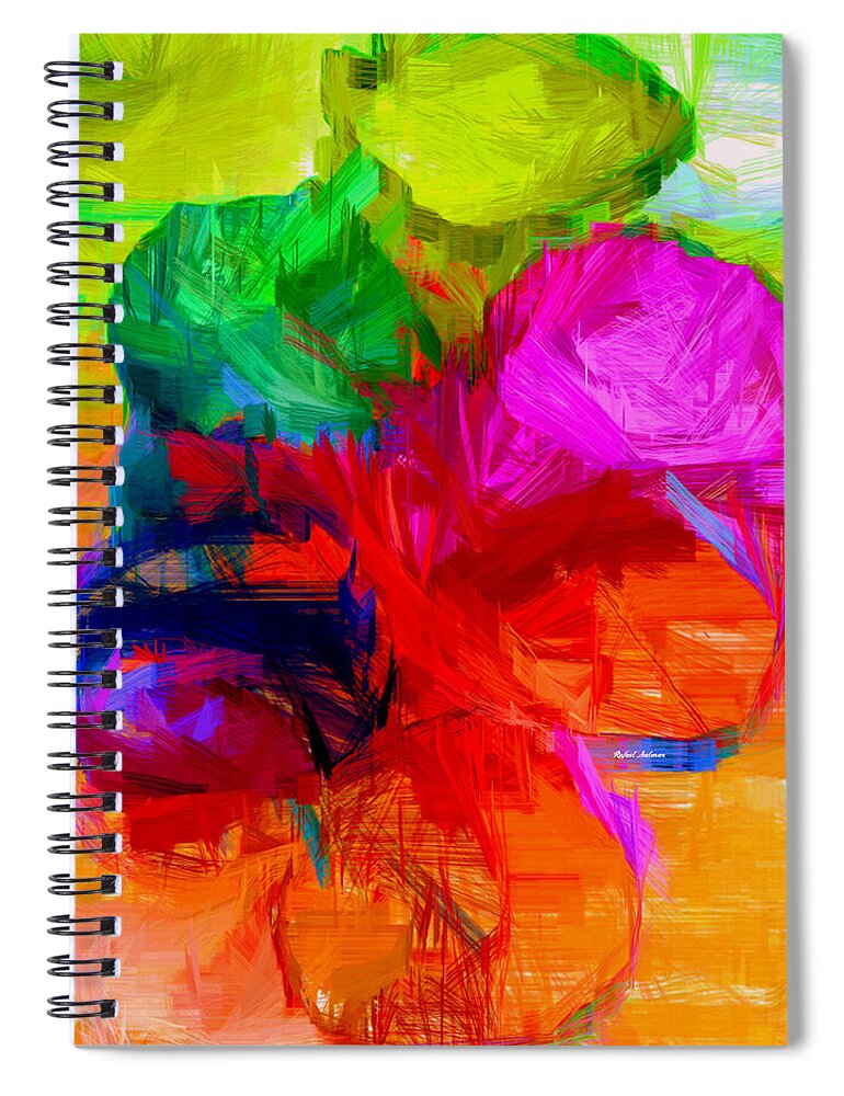  Spiral Notebook featuring the digital art Abstract 23 by Rafael Salazar