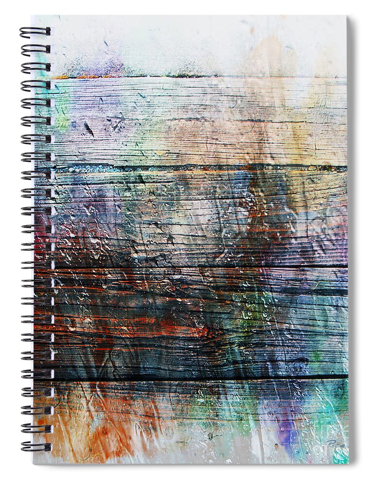 Abstract Spiral Notebook featuring the painting 2e Abstract Expressionism Digital Painting by Ricardos Creations