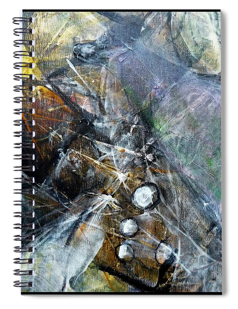 Jim Whalen Spiral Notebook featuring the painting Abstract #328 by Jim Whalen