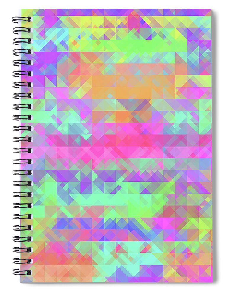 Abstract Spiral Notebook featuring the digital art Abstract 433 by Judi Suni Hall