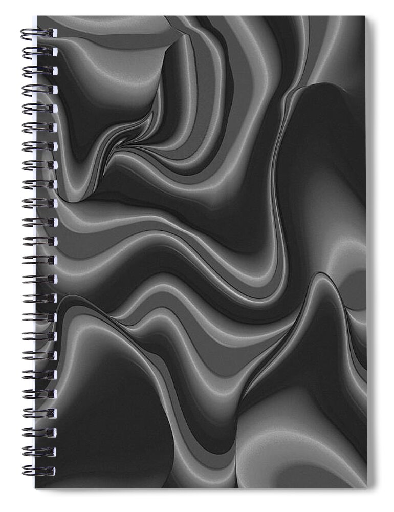 Curves Spiral Notebook featuring the digital art Abstract 515 2 by Kae Cheatham