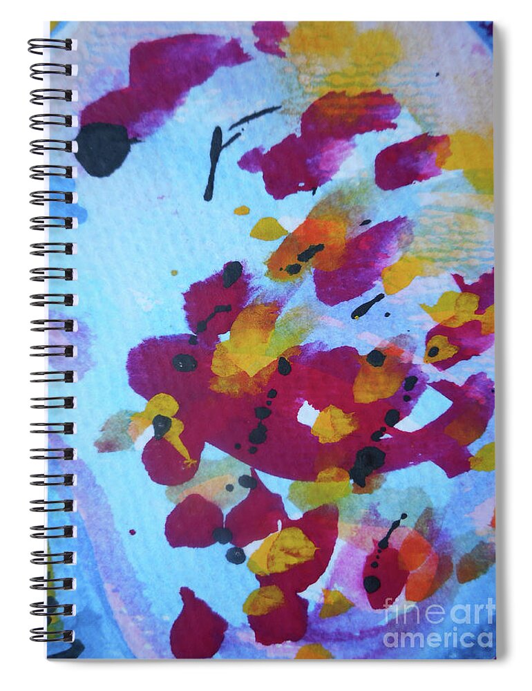 Katerina Stamatelos Spiral Notebook featuring the painting Abstract-6 by Katerina Stamatelos