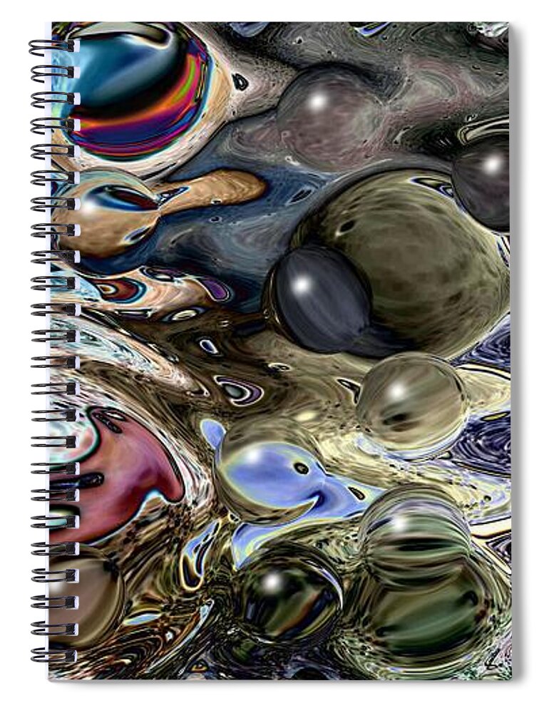 Digital Art Spiral Notebook featuring the digital art Abstract 623164 by Belinda Cox