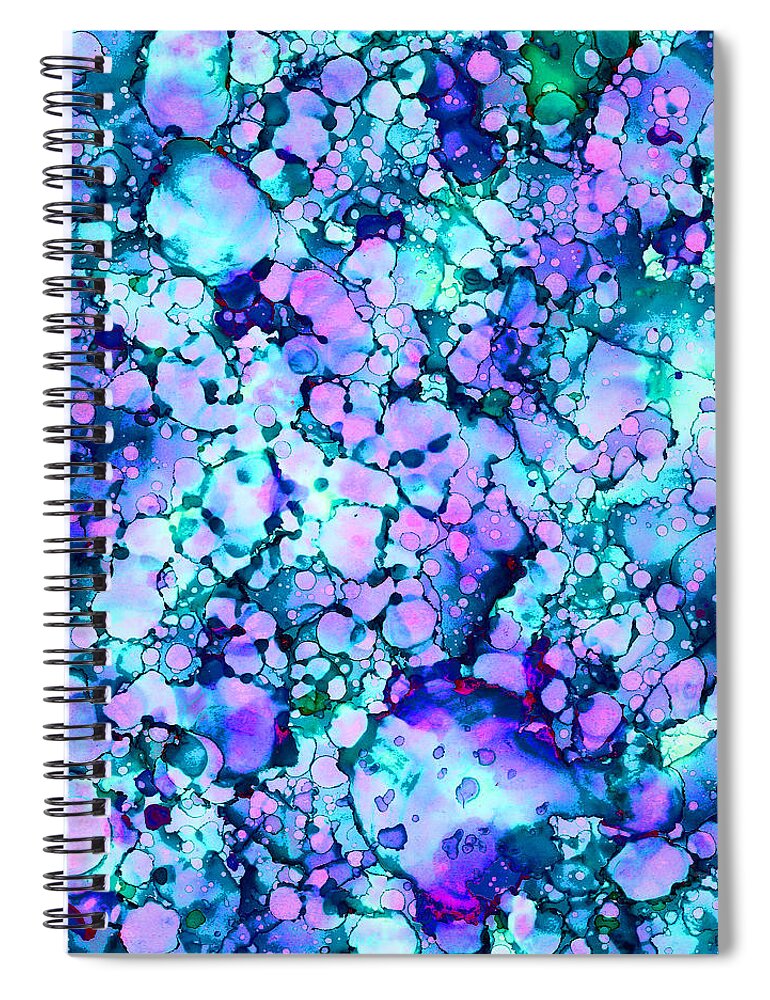 Blue And Purple Abstract Spiral Notebook featuring the painting Abstract 8 by Patricia Lintner
