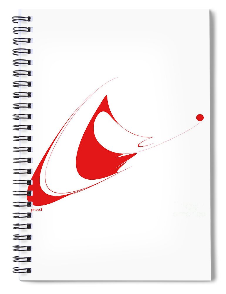 Abstract Spiral Notebook featuring the digital art Abstract Art 17 by Johannes Murat