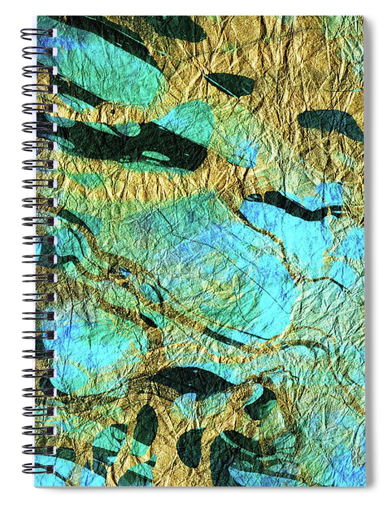Abstract Spiral Notebook featuring the painting Abstract Art - Deeper Visions 3 - Sharon Cummings by Sharon Cummings