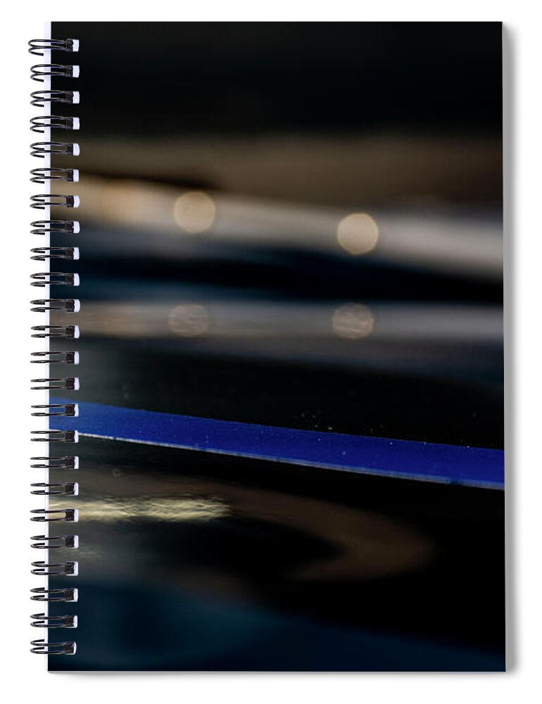 9847 Spiral Notebook featuring the photograph Thin Blue Line by FineArtRoyal Joshua Mimbs