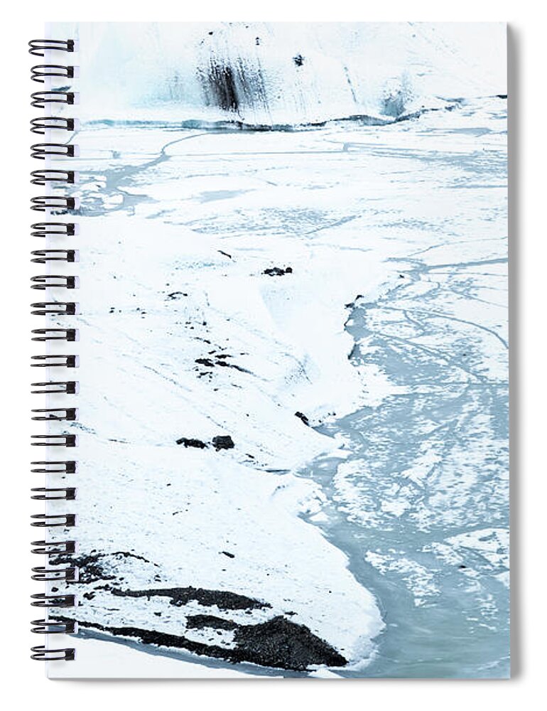 Winter Landscape Spiral Notebook featuring the photograph Glacier Winter Landscape, Iceland with by Michalakis Ppalis