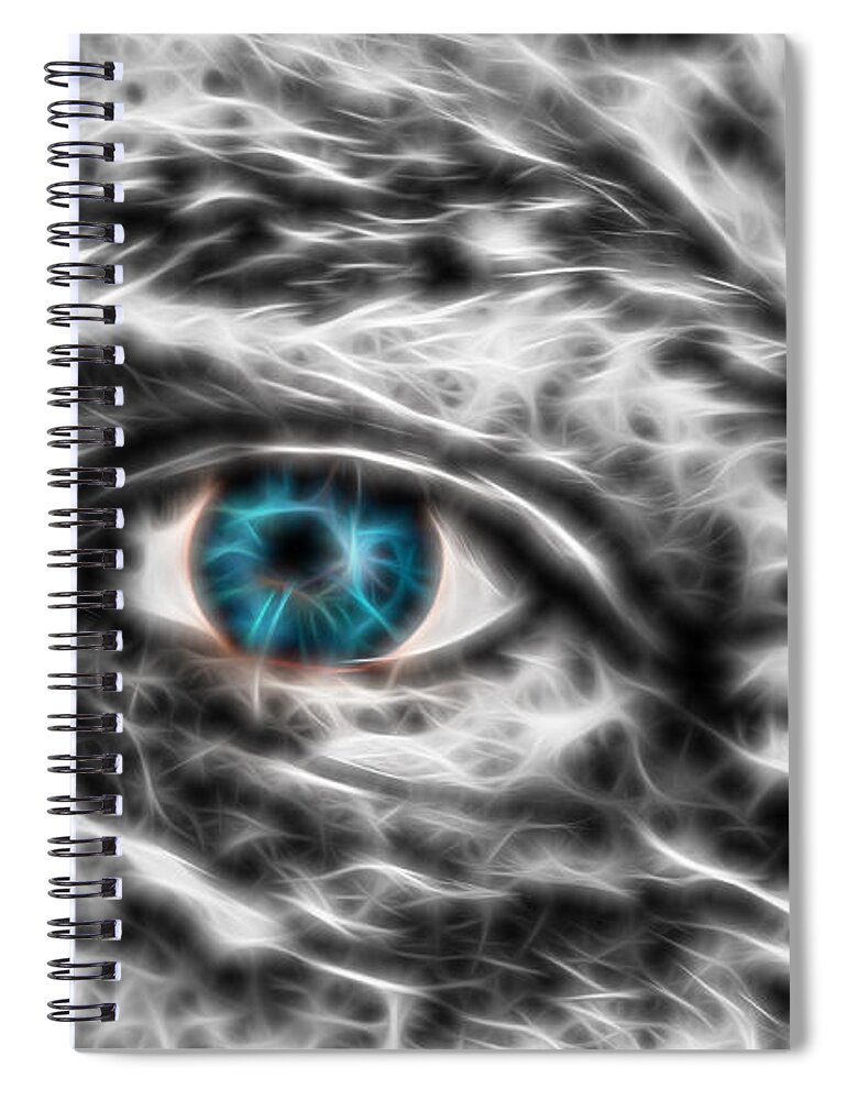 Blue Eyes Spiral Notebook featuring the photograph Abstract Blue Eye by Scott Carruthers