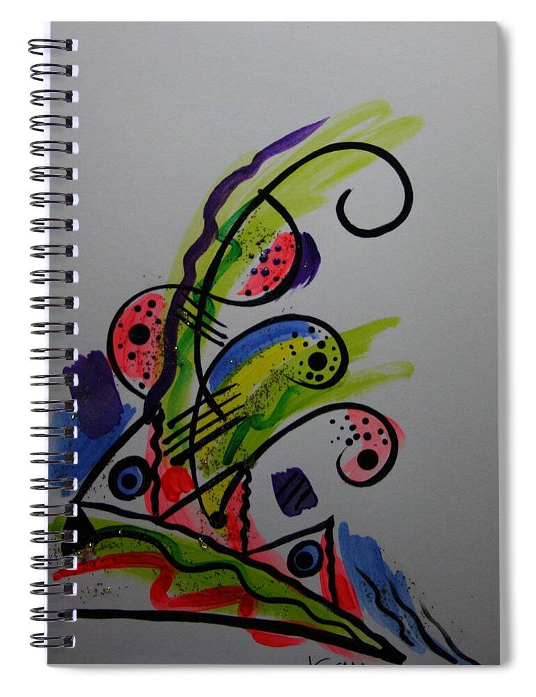 Greeting Card Spiral Notebook featuring the greeting card Abstract Card 1 by Karin Eisermann