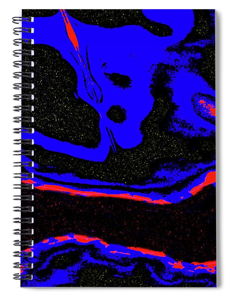 Abstract Spiral Notebook featuring the photograph Abstract Contrails by Gina O'Brien