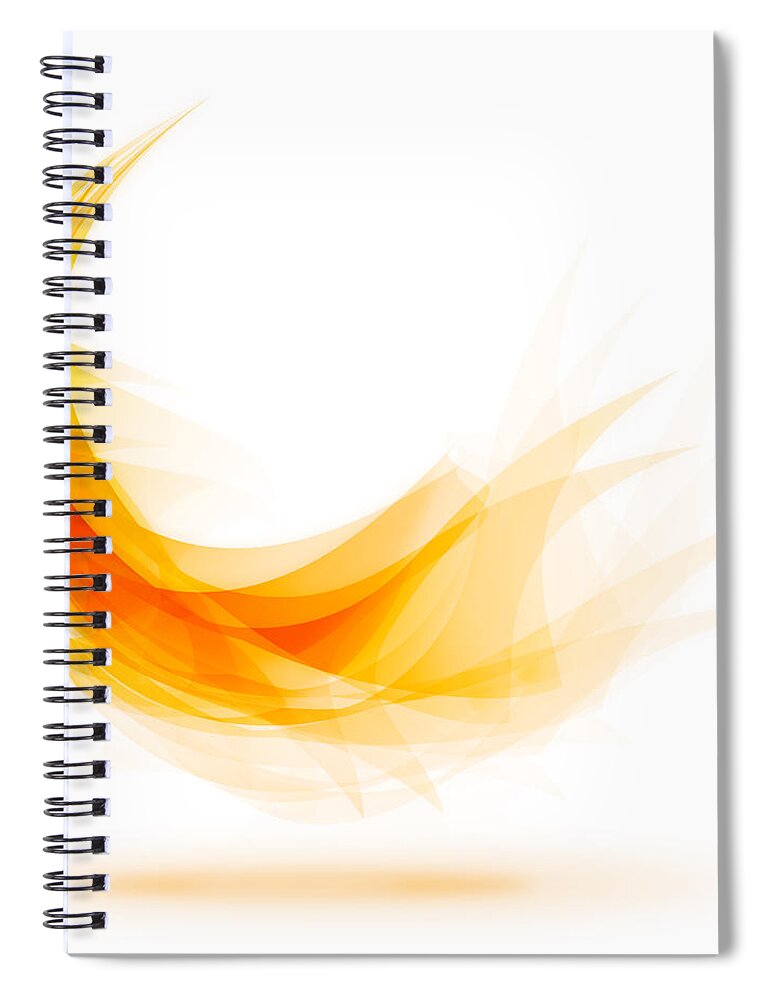 Abstract Spiral Notebook featuring the painting Abstract feather by Setsiri Silapasuwanchai