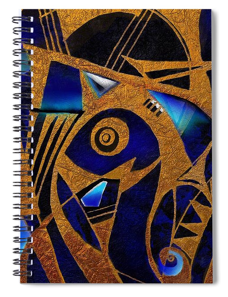 Abstract Painting Spiral Notebook featuring the painting Abstract Forms No.2 by Wolfgang Schweizer