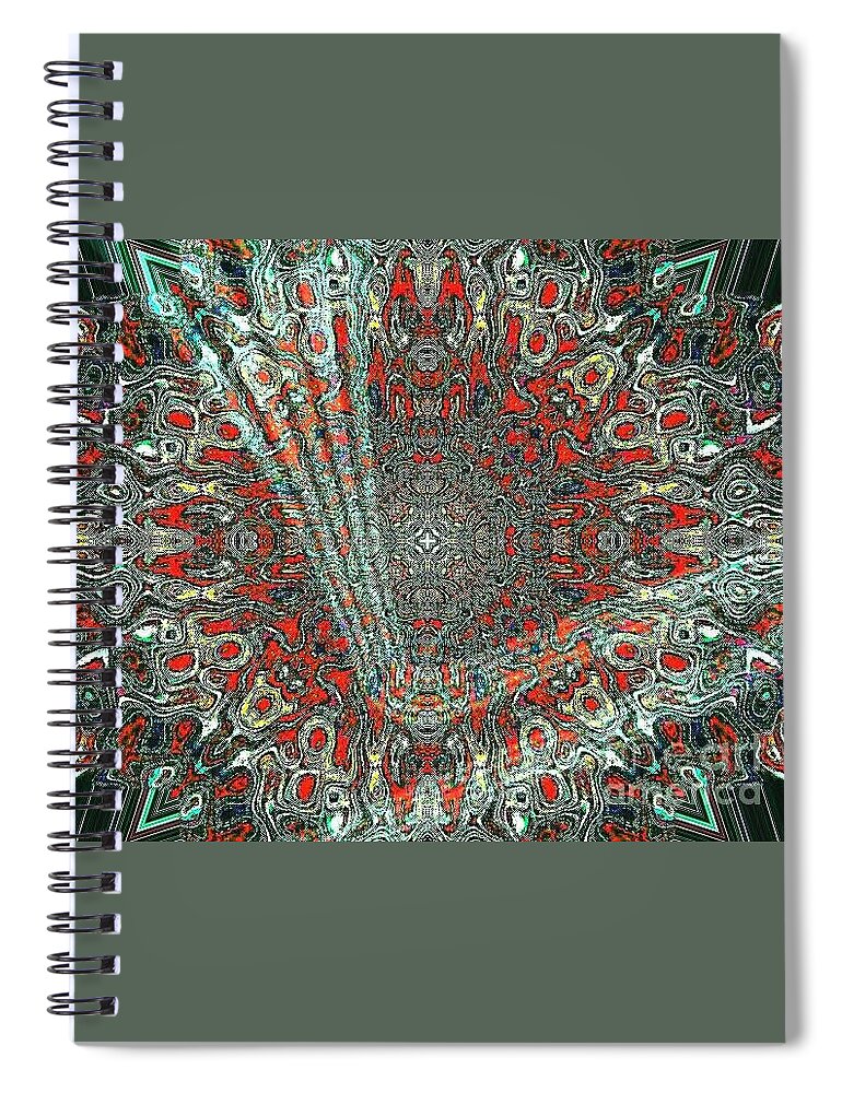 Crop Circles Spiral Notebook featuring the digital art Abstract Air Landing by Pamela Smale Williams
