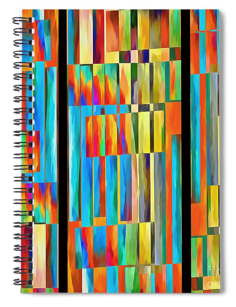 Pop Spiral Notebook featuring the photograph Abstract Lines Trio by Edward Fielding