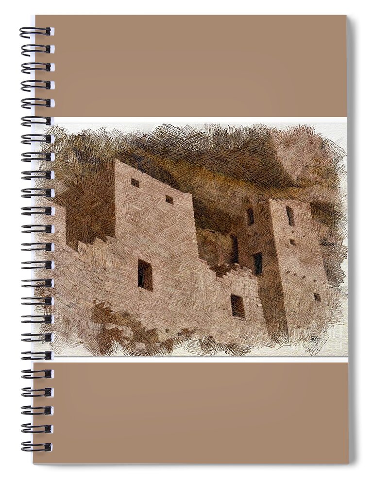 Ancient Ruins Spiral Notebook featuring the photograph Abstract Mesa Verde by Debby Pueschel