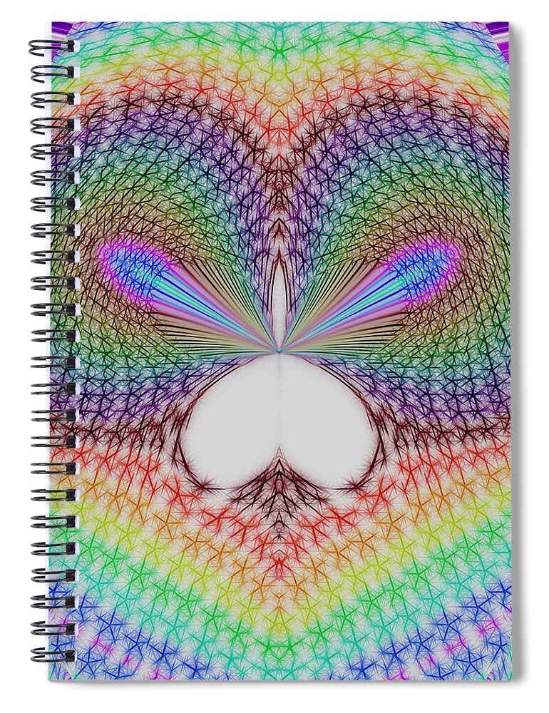 James Smullins Spiral Notebook featuring the digital art Abstract Owl by James Smullins