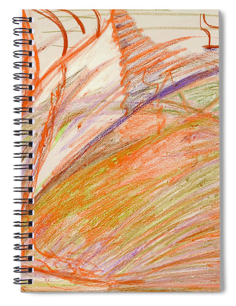 Abstract Spiral Notebook featuring the pastel Serve the Flesh by Diane Morrison