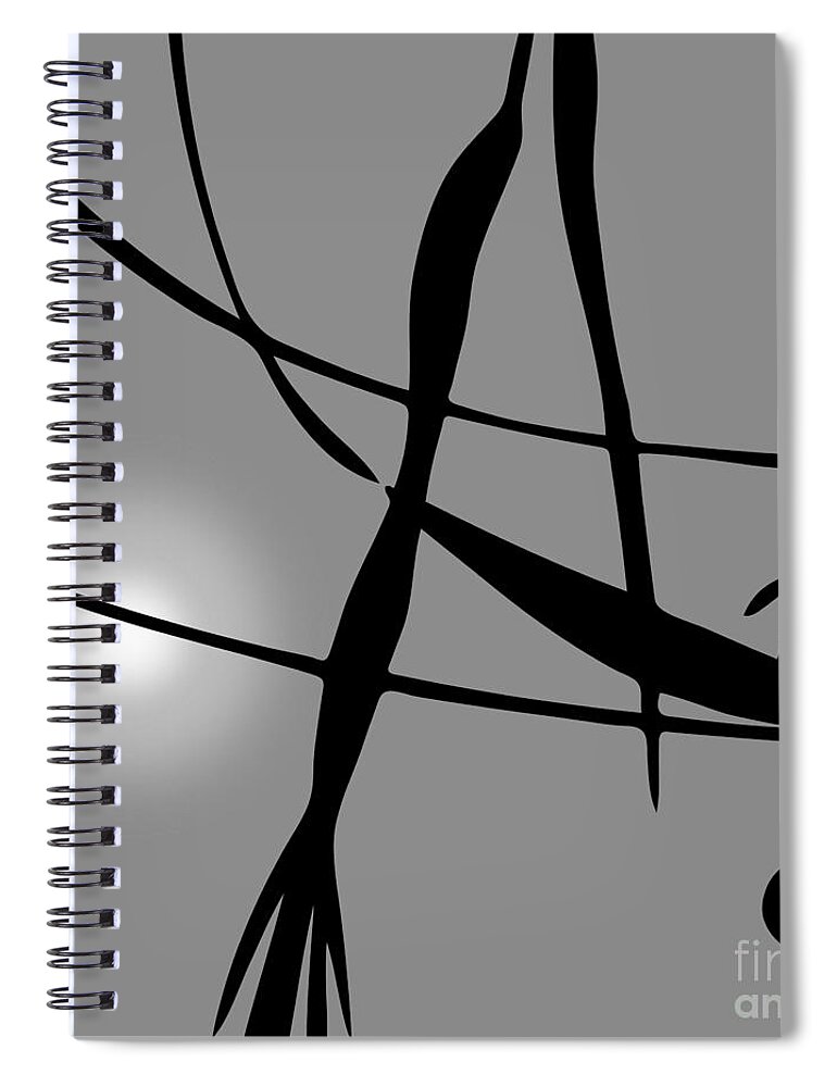 Sun Spiral Notebook featuring the digital art Abstract Reflection by David Gordon