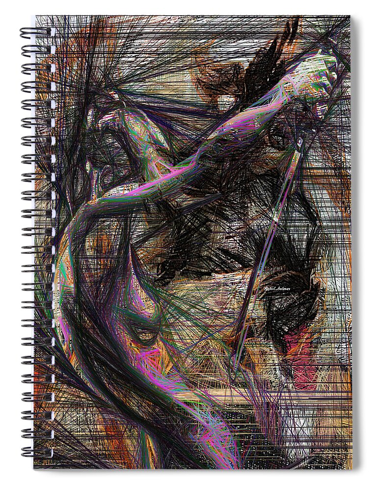 Rafael Salazar Spiral Notebook featuring the digital art Abstract Sketch 1334 by Rafael Salazar
