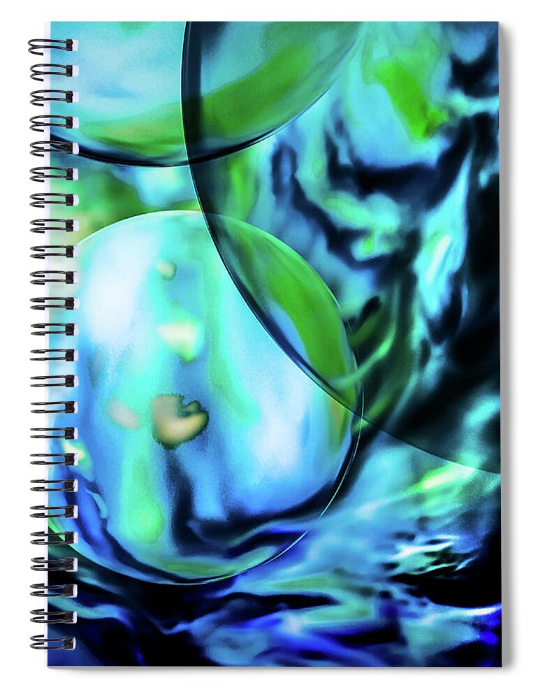 Abstract Spiral Notebook featuring the photograph Abstract Spherical by Michael Arend