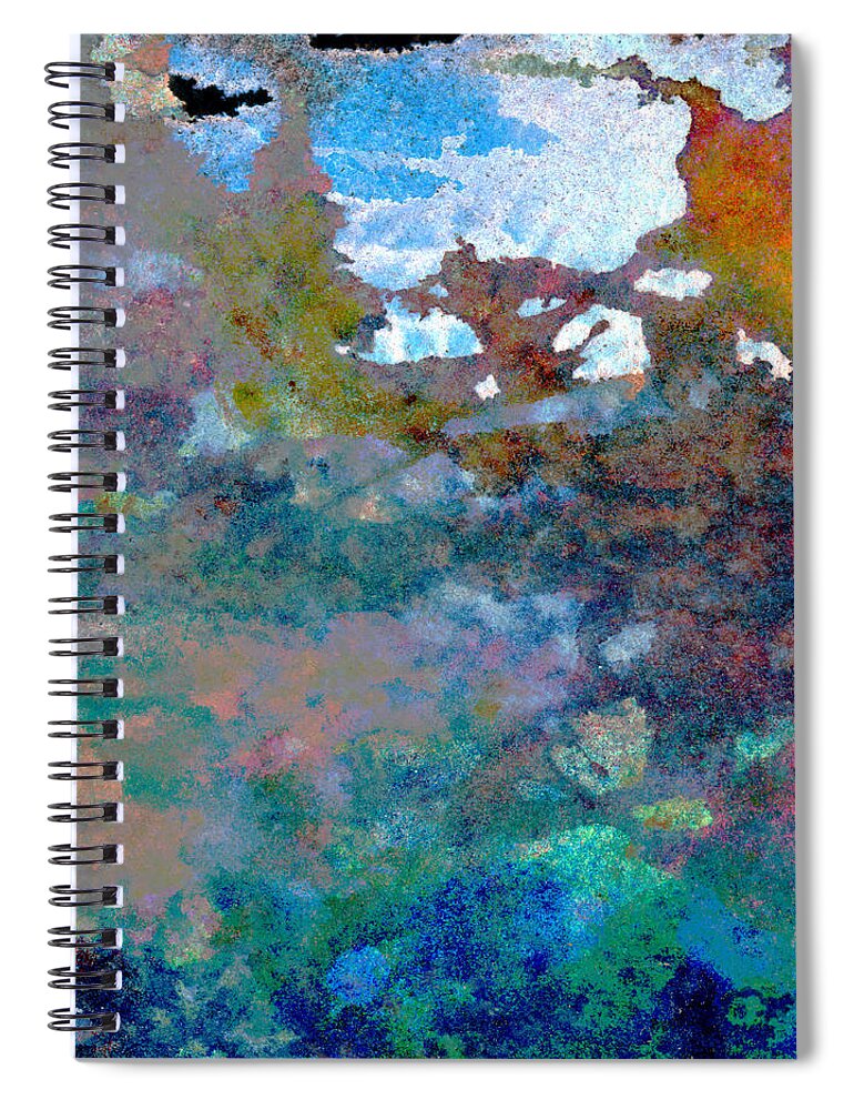 Abstract Spiral Notebook featuring the mixed media Abstract Wash 6 by Paul Gaj