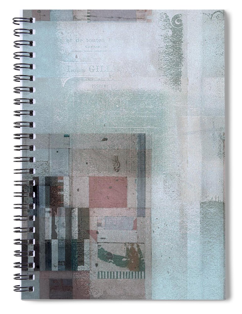Abstract Spiral Notebook featuring the digital art Abstractitude - c7 by Variance Collections