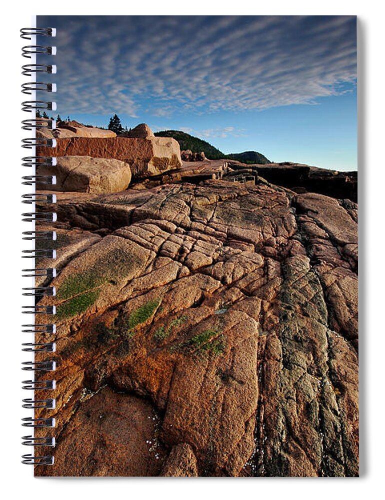 Acadia Spiral Notebook featuring the photograph Acadia Rocks by Neil Shapiro
