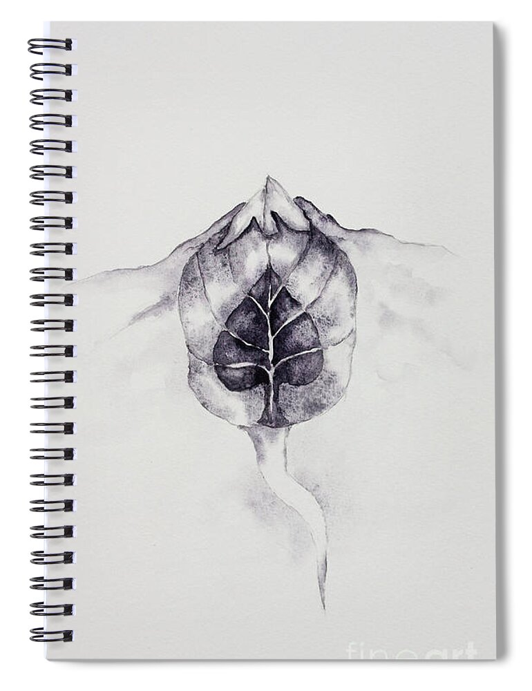 Ace Of Spades Spiral Notebook featuring the painting Ace of Spades by Srishti Wilhelm