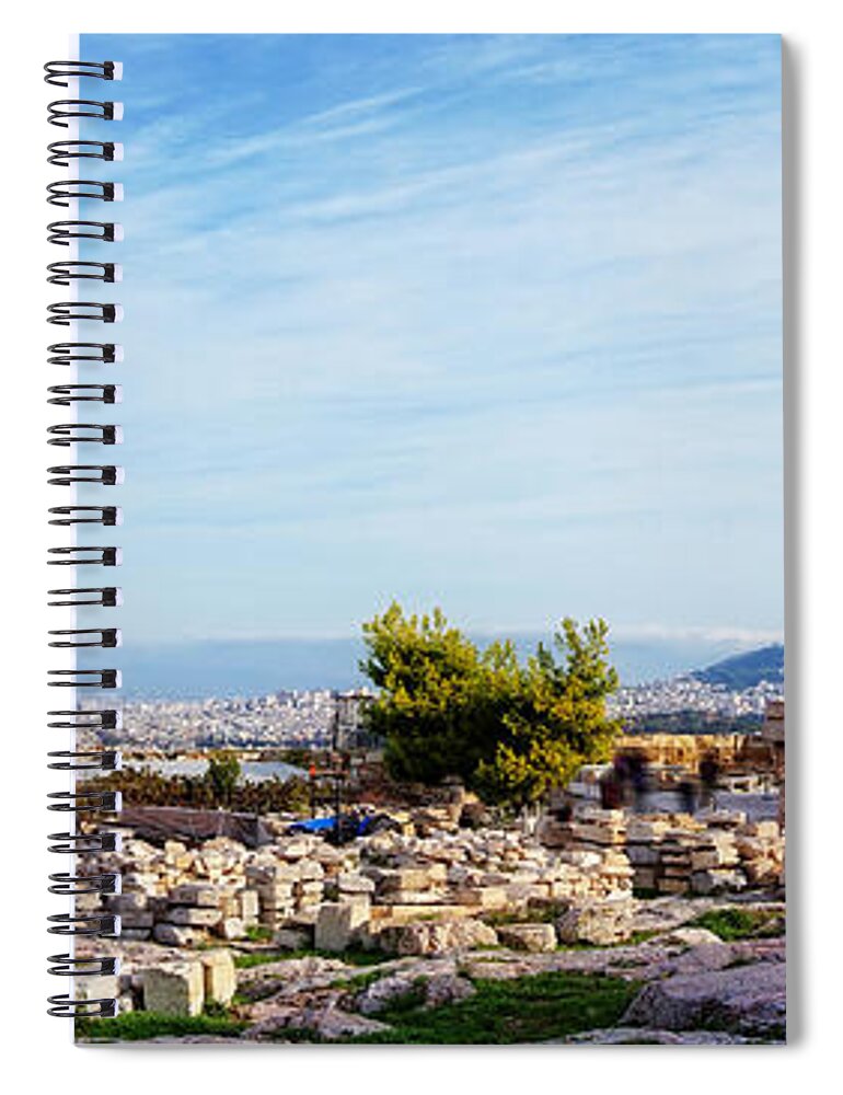 Acropolis Spiral Notebook featuring the photograph Acropolis of Athens Panoramic by HD Connelly