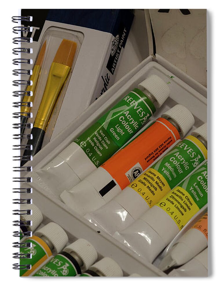 Acrylic Paint Spiral Notebook featuring the photograph Acrylic Paint by Dale Powell