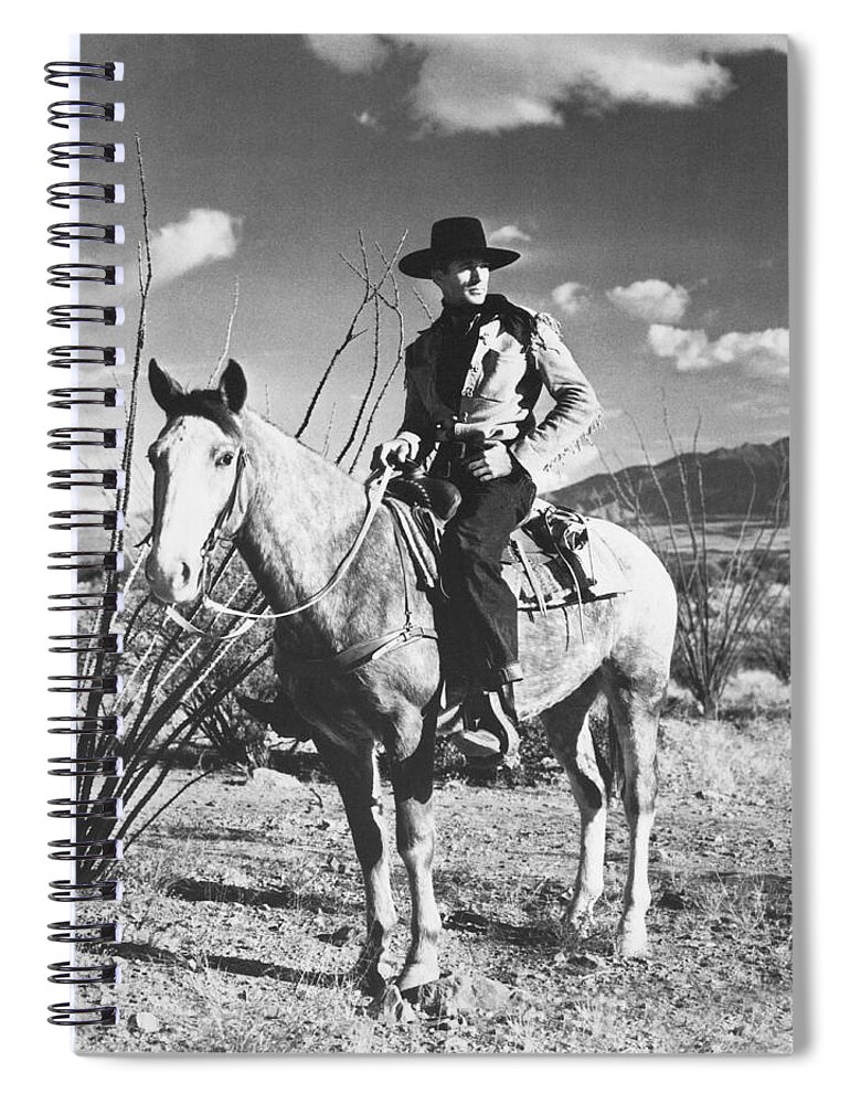 1 Animal Spiral Notebook featuring the photograph Actor Gary Cooper by Underwood Archives