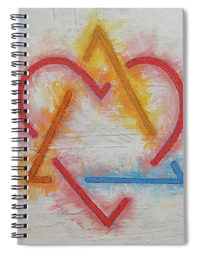 Adoption Symbol Spiral Notebook featuring the painting Adoption Symbol by Michael Creese