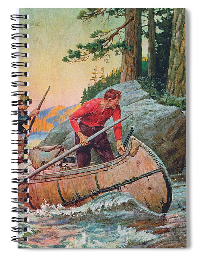 Philip Goodwin Spiral Notebook featuring the painting Adventures On The Nipigon by JQ Licensing